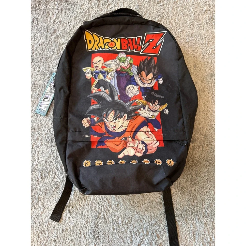 Dragon Ball Z Unisex Goku Vegeta Backpack OS Black Graphic Z-Fighters Print